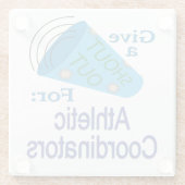 アスレティックコーディネーターに大声で叫ぶ ガラスコースター (裏面)