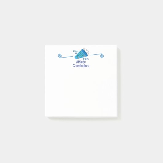アスレティックコーディネーターに大声で叫ぶ ポストイット (正面)