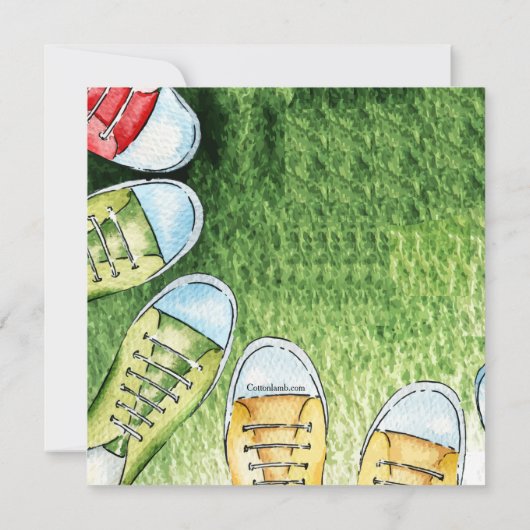 アスレティックシューズスクエア招待状 招待状 (裏面)