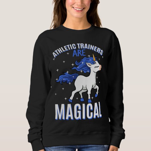 アスレティックトレーナーは魔法のユニコーンのジョブスポーツM スウェットシャツ (正面)