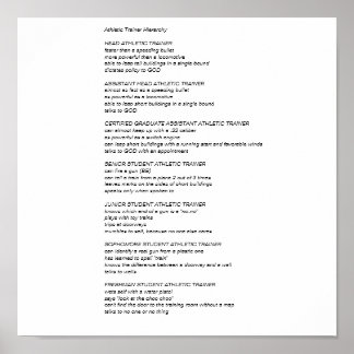 アスレティックトレーナー階層 ポスター