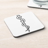 アスレピウスのロッド[医学的記号] コースター (左側)