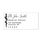 アスレピウスモダンスクリプトメディカル差出人住所セル セルフインキングスタンプ (デザイン)