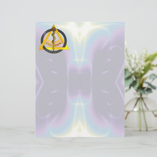 アスレピウス歯科歯科記号の棒 (スタンド正面)