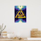 アスレピウス歯科歯科記号の棒 ポスター (キッチン)