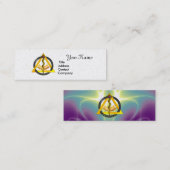 アスレピウス歯科歯科金ゴールド金属の棒 スキニー名刺 (正面/裏面)