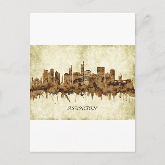 アスンシオンパラグアイの街並 シーズンポストカード (正面)