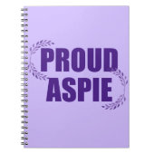 アス誇りを持ったパイかわいらしパープル ノートブック (正面)