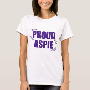 アス誇りを持ったピーかわいらしパープルアスペルガー症候群 Tシャツ