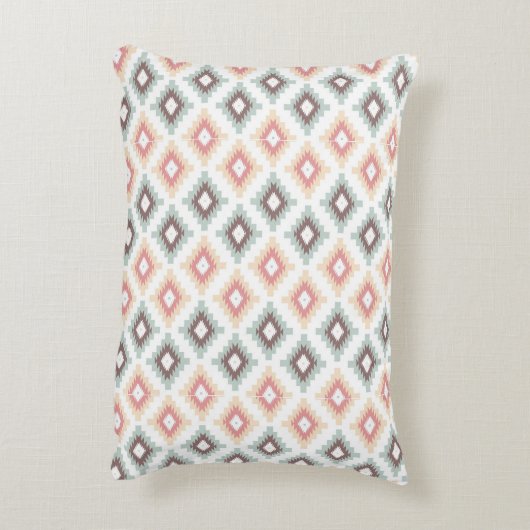 アズテック派のスタイルの幾何学的なパターン アクセントクッション (裏面(縦))