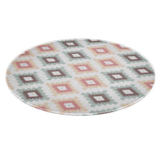 アズテック派のスタイルの幾何学的なパターン カッティングボード (角)