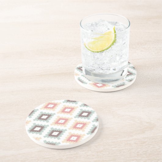 アズテック派のスタイルの幾何学的なパターン コースター (側面)