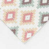 アズテック派のスタイルの幾何学的なパターン フリースブランケット (角)