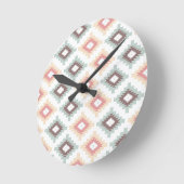 アズテック派のスタイルの幾何学的なパターン ラウンド壁時計 (傾斜)