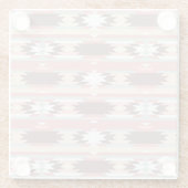 アズテック派のスタイル2の幾何学的なパターン ガラスコースター (裏面)