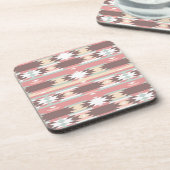 アズテック派のスタイル2の幾何学的なパターン コースター (左側)