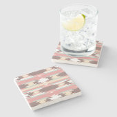 アズテック派のスタイル2の幾何学的なパターン ストーンコースター (横)