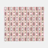 アズテック派のスタイル2の幾何学的なパターン フリースブランケット (正面(横))