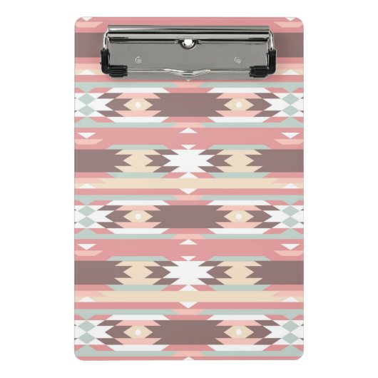 アズテック派のスタイル2の幾何学的なパターン ミニクリップボード (正面)