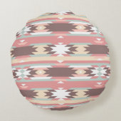アズテック派のスタイル2の幾何学的なパターン ラウンドクッション (裏面)
