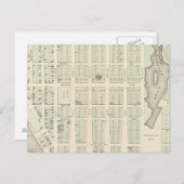 アズブリー・パークの地図 モンマス郡 ニュージャージー州 ポストカード (正面/裏面)