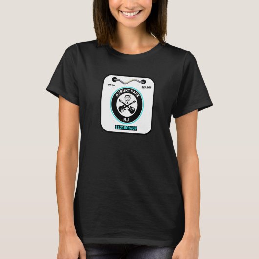 アズベリーパークティリービーチバッジ Tシャツ (正面)