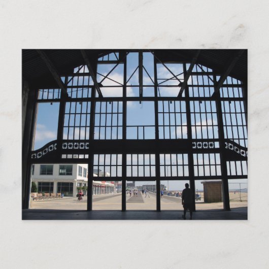 アズベリーパークNJボードウォークビューズオブカジノ建物 ポストカード (正面)