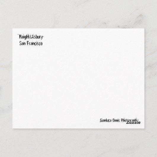 アズベリー(&A) ポストカード (裏面)