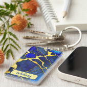 アズライトおよびインスパイア金ゴールドキーチェーン(02) キーホルダー (正面右)