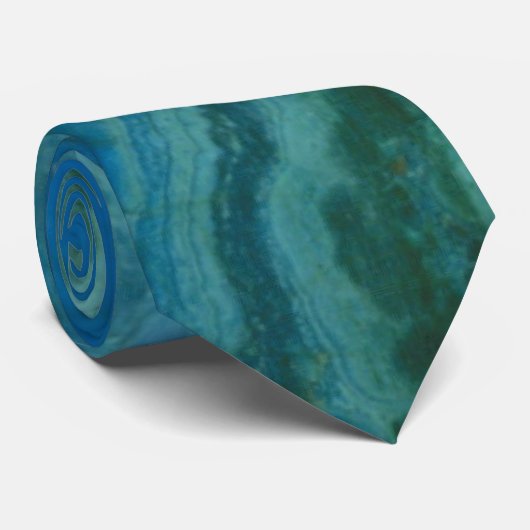 アズライトのマラカイトのGeodeのタイ ネクタイ (ロール)