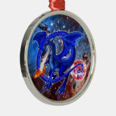 アズライトコズミックドラゴンオーナメント メタルオーナメント (右)