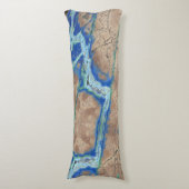 アズライトストーンベージュアンドターコイズ ボディピロー (正面縦)