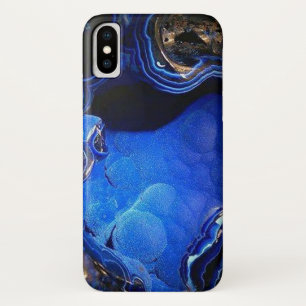 アズライトブルーサファイアコバルトジェムストーン iPhone X ケース