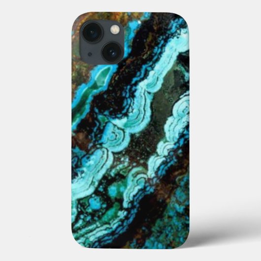 アズライトマラカイトジェムストーンiPadケース Case-Mate iPhoneケース (裏面)