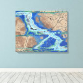 アズライトマラカイトストーンオンキャンバスプリント キャンバスプリント (インサイチュ (ウッドフロア))