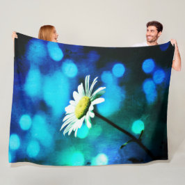 アズライトマラカイトデイジー フリースブランケット