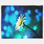 アズライトマラカイトデイジー フリースブランケット (正面(横))