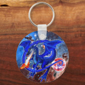 アズライト宇宙竜 キーホルダー (正面)