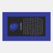 アズライト結晶意味ジュエリー表示シール 長方形シール (正面)