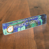 アズライト&マラカイト デスクネームプレート (側面)