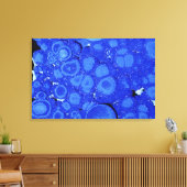 アズライト、米国アリゾナ州の銅の鉱石 キャンバスプリント (インサイチュ (リビング))