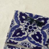 アズレイタリアンジョブルーホワイトジオメトリックモノグラムのス ビーチタオル (インサイチュ)