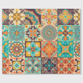 アズレカラフルジョスのタイル。ポルトガル伝統的語または ラッピングペーパー (フラット)