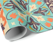 アズレカラフルジョスのタイル。ポルトガル伝統的語または ラッピングペーパー (ロールコーナー)