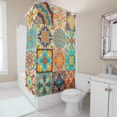 アズレカラフルホスタイル。ポルト伝統的ガル語または シャワーカーテン (インサイチュ)