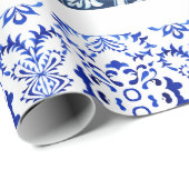 アズレジョグレシアンレモンポルトガルタイル ラッピングペーパー (ロールコーナー)