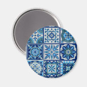 アズレジョスブルーポルトガルパターン マグネット (正面/裏面)