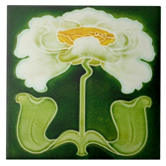 アズレジョタイルアールヌーボースタイル装飾繊維床 タイル (正面)