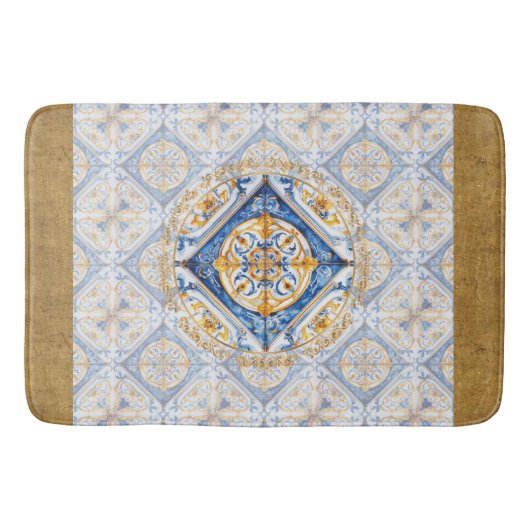 アズレジョタラベラフロレンティーヌタイルルックバスマット バスマット (正面)