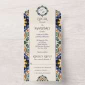 アズレジョブルータラベラヴィンテージメキシ結婚カン オールインワン招待状 (内側)